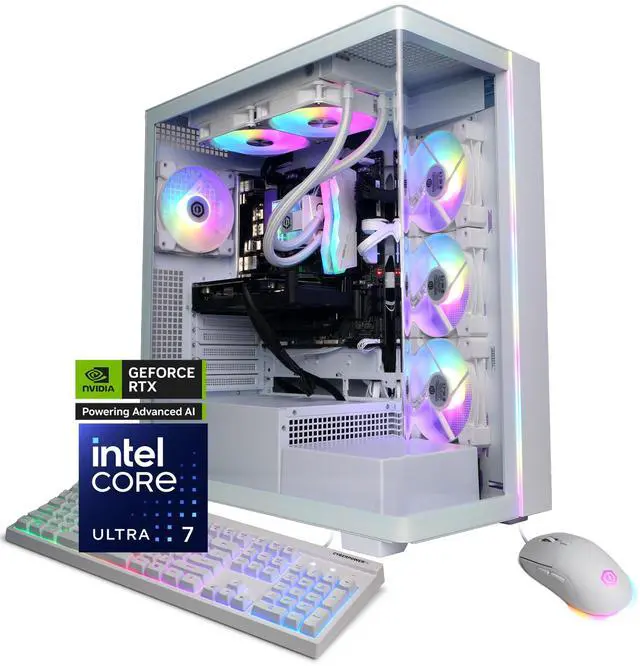 Main image of CyberPowerPC Gamer Supreme Liquid Cool GXL70610 - Intel Core Ultra 7 265F 2.4GHz CPU, 32GB DDR5, NVIDIA GeForce RTX 5060 Ti 8GB, 2TB PCIe 4.0 NVMe SSD & Win 11 Home