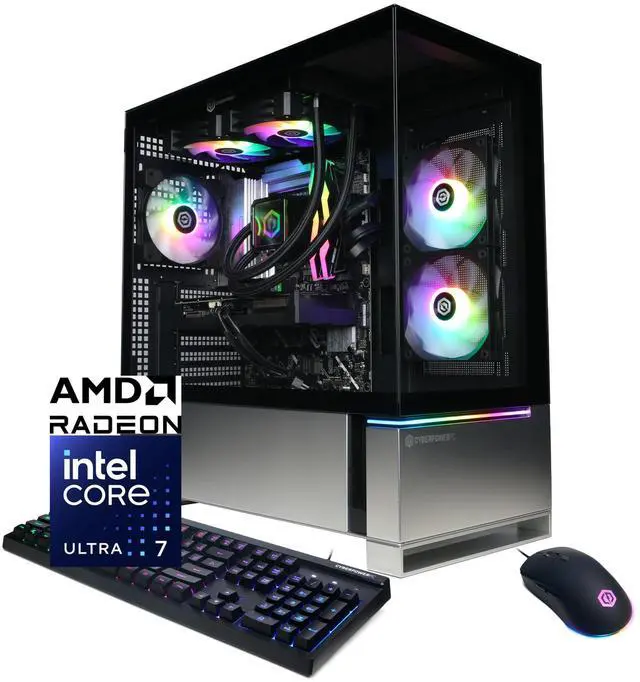 Main image of CyberPowerPC Gamer Supreme Liquid Cool GXL70790 - Intel Core Ultra 7 265KF 3.9GHz CPU, 32GB DDR5, AMD Radeon RX 9060 XT 16GB, 2TB PCIe 4.0 NVMe SSD & Win 11 Home