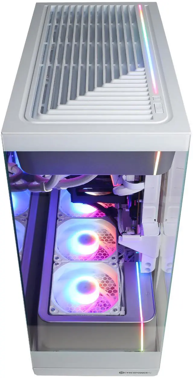 Alt view image 3 of 6 - CyberPowerPC Gamer Supreme Liquid Cool GML70850 - AMD Ryzen 7 9800X3D 4.7GHz CPU, 32GB DDR5, AMD Radeon RX 9060 XT 16GB, 2TB PCIe 4.0 NVMe SSD & Win 11 Home