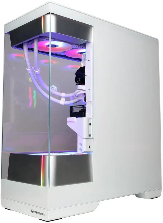 Alt view image 5 of 6 - CyberPowerPC Gamer Supreme Liquid Cool GML70850 - AMD Ryzen 7 9800X3D 4.7GHz CPU, 32GB DDR5, AMD Radeon RX 9060 XT 16GB, 2TB PCIe 4.0 NVMe SSD & Win 11 Home