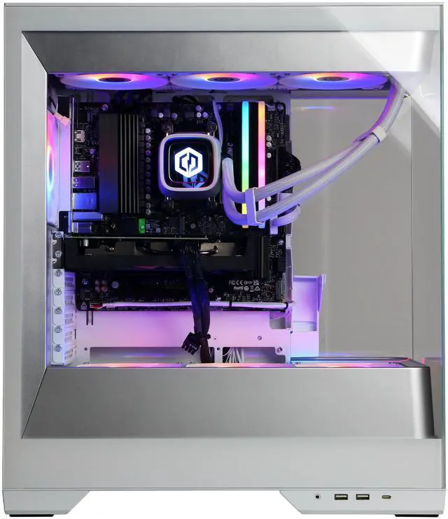 Alt view image 6 of 6 - CyberPowerPC Gamer Supreme Liquid Cool GML70850 - AMD Ryzen 7 9800X3D 4.7GHz CPU, 32GB DDR5, AMD Radeon RX 9060 XT 16GB, 2TB PCIe 4.0 NVMe SSD & Win 11 Home