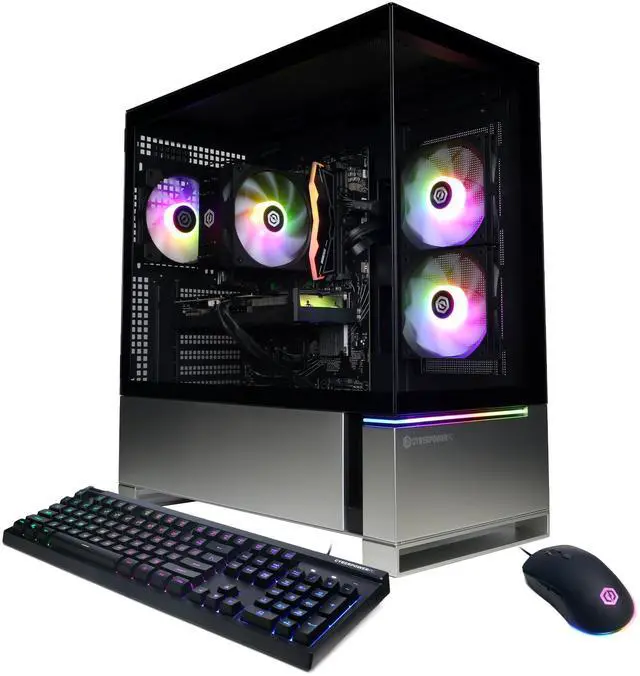 Main image of CyberpowerPC Gaming Desktop PC Gamer Master GM70924 AMD Ryzen 5 8400F 16GB DDR5 1TB NVMe SSD GeForce RTX 5050 Windows 11 Home
