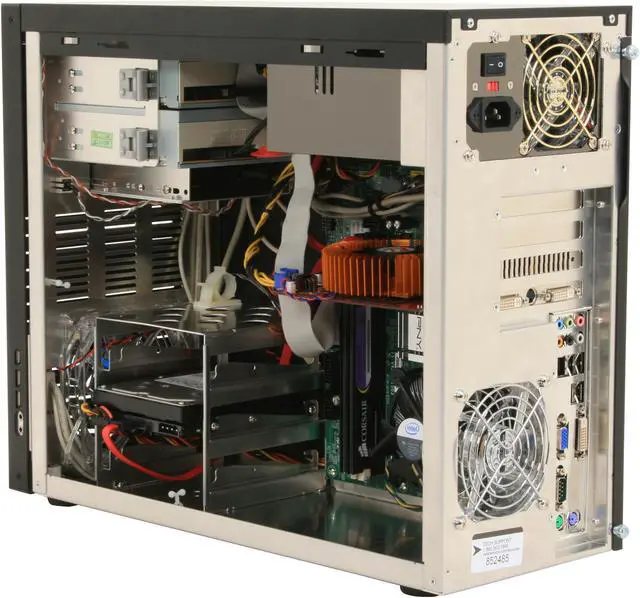Alt view image 9 of 18 - Velocity Micro Desktop PC Edge Mx215 Intel Core 2 Quad Q8200 4GB DDR2 750GB HDD ATI Radeon HD 4850 Windows Vista Home Premium 64-bit