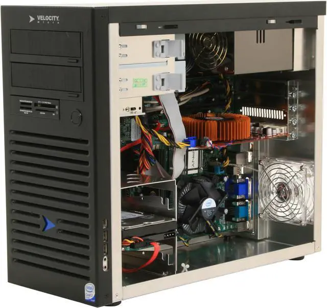 Alt view image 12 of 18 - Velocity Micro Desktop PC Edge Mx215 Intel Core 2 Quad Q8200 4GB DDR2 750GB HDD ATI Radeon HD 4850 Windows Vista Home Premium 64-bit
