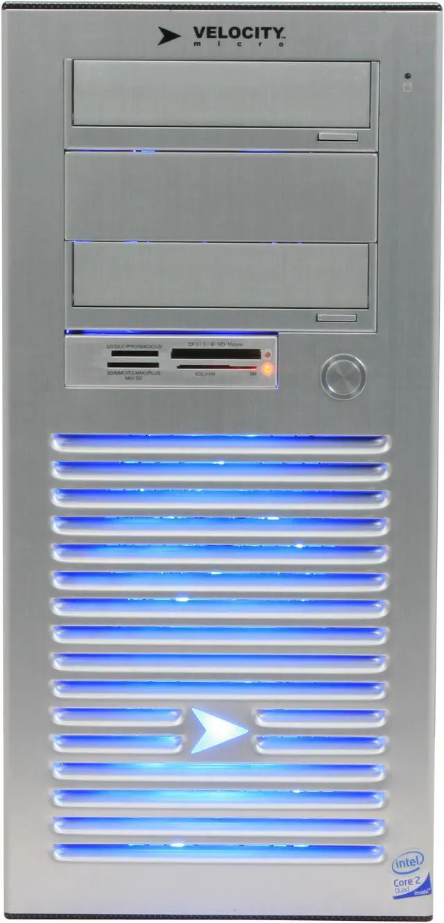 Alt view image 3 of 19 - Velocity Micro Desktop PC Edge Gx325 Intel Core 2 Quad Q9300 4GB DDR2 500GB HDD Dual ATI Radeon HD 4850 Windows Vista Home Premium 64-bit