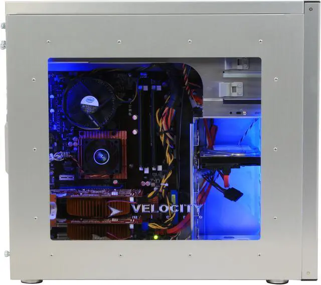 Alt view image 5 of 19 - Velocity Micro Desktop PC Edge Gx325 Intel Core 2 Quad Q9300 4GB DDR2 500GB HDD Dual ATI Radeon HD 4850 Windows Vista Home Premium 64-bit