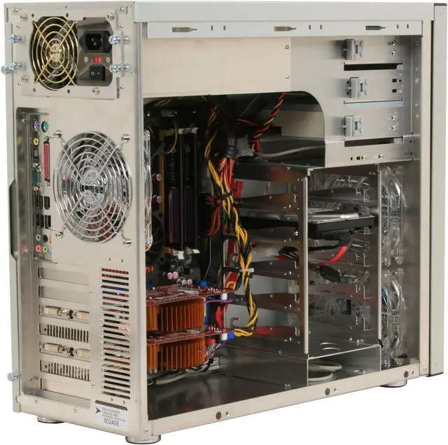 Alt view image 9 of 19 - Velocity Micro Desktop PC Edge Gx325 Intel Core 2 Quad Q9300 4GB DDR2 500GB HDD Dual ATI Radeon HD 4850 Windows Vista Home Premium 64-bit