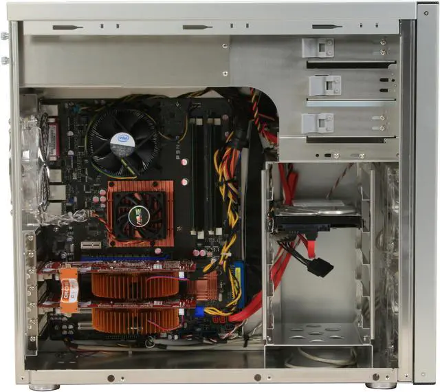 Alt view image 10 of 19 - Velocity Micro Desktop PC Edge Gx325 Intel Core 2 Quad Q9300 4GB DDR2 500GB HDD Dual ATI Radeon HD 4850 Windows Vista Home Premium 64-bit