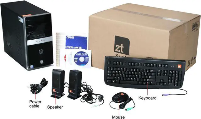 Alt view image 9 of 9 - ZT Desktop PC Affinity 7311Mi-36 Intel Core 2 Duo E8400 4GB DDR2 500GB HDD Intel GMA 3100 Windows Vista Home Premium 64-bit