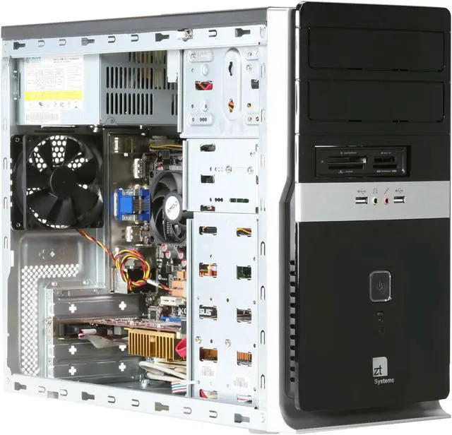 Alt view image 7 of 9 - ZT Desktop PC Affinity 7358Ma AMD Phenom II X4 945 4GB DDR2 500GB HDD ATI Radeon HD 4350 Windows 7 Home Premium