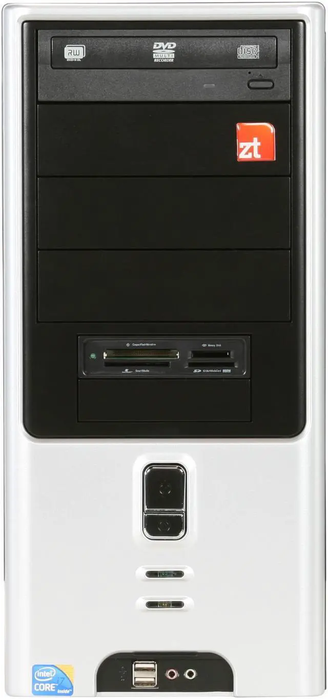 Alt view image 2 of 9 - ZT Desktop PC Affinity 7442Ti Intel Core i7-860 8GB DDR3 500GB HDD ATI Radeon HD 5450 Windows 7 Home Premium 64-bit