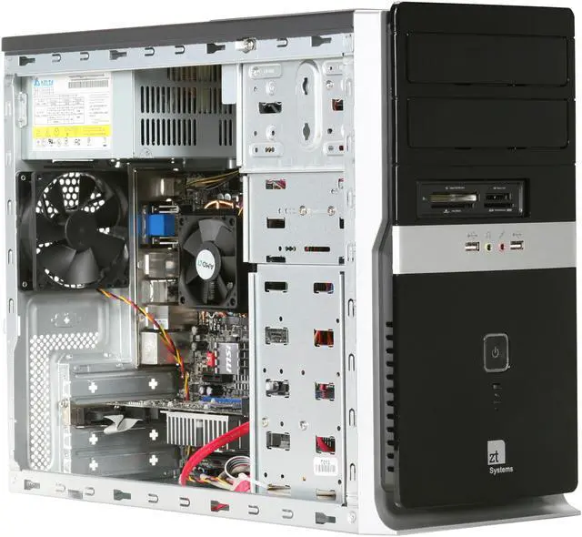 Alt view image 7 of 9 - ZT Desktop PC Affinity 7296La AMD Phenom II X6 1055T 4GB DDR3 500GB HDD ATI Radeon HD 5450 Windows 7 Home Premium 64-bit