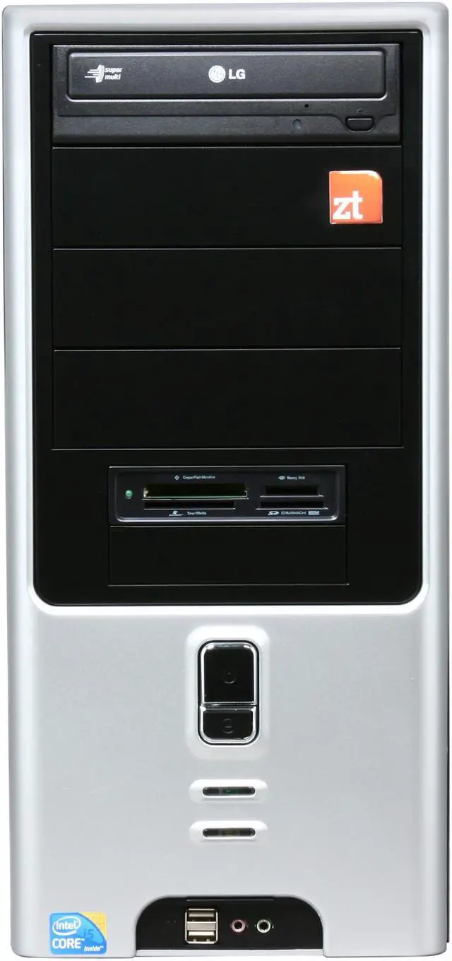 Alt view image 2 of 9 - ZT Desktop PC Affinity 7446Ti Intel Core i5-650 4GB DDR3 500GB HDD ATI Radeon HD 5450 Windows 7 Home Premium 64-bit