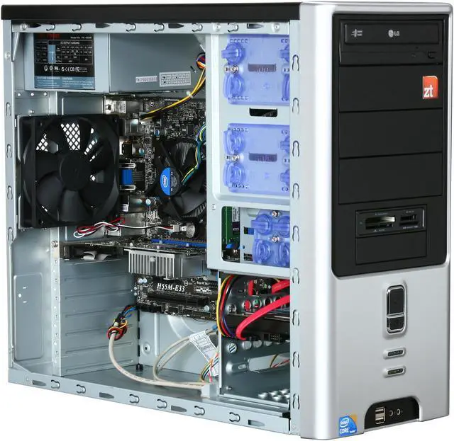 Alt view image 7 of 9 - ZT Desktop PC Affinity 7446Ti Intel Core i5-650 4GB DDR3 500GB HDD ATI Radeon HD 5450 Windows 7 Home Premium 64-bit