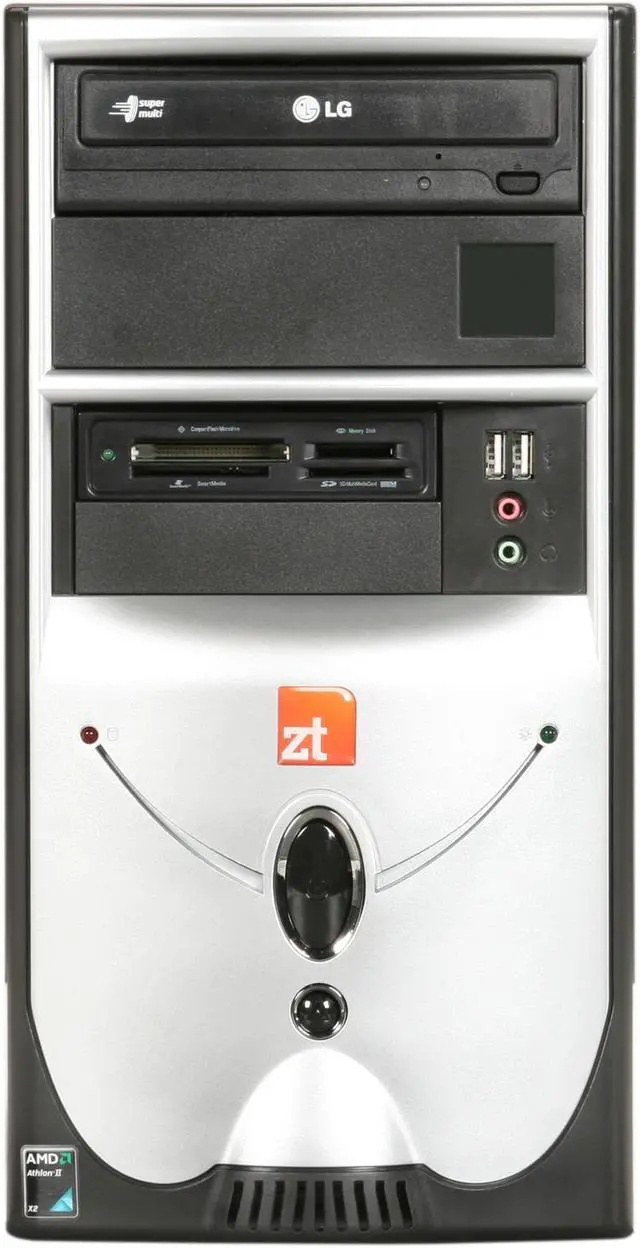 Alt view image 2 of 8 - ZT Desktop PC Element 2140Na AMD Athlon II X2 255 2GB DDR2 500GB HDD NVIDIA GeForce 6150 SE Windows Vista Home Basic 32-bit