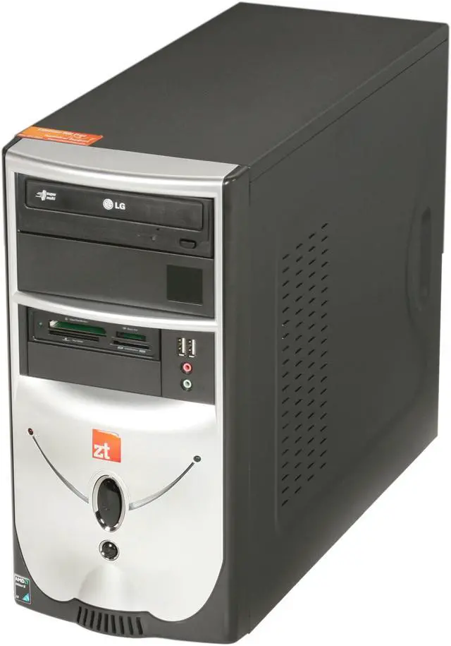 Alt view image 3 of 8 - ZT Desktop PC Element 2140Na AMD Athlon II X2 255 2GB DDR2 500GB HDD NVIDIA GeForce 6150 SE Windows Vista Home Basic 32-bit