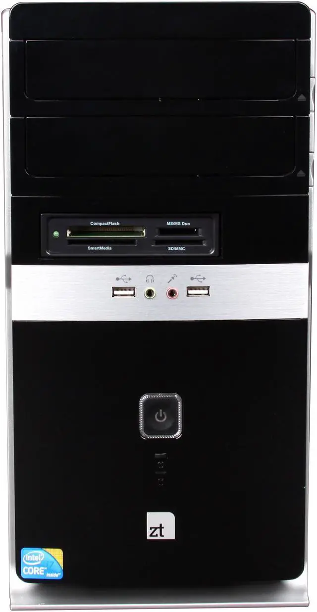 Alt view image 2 of 7 - ZT Desktop PC Affinity 7521Mi Intel Core i7-870 8GB DDR3 500GB HDD ATI Radeon HD 5450 Windows 7 Home Premium