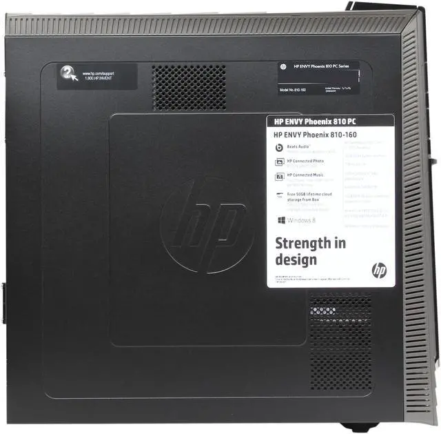 Alt view image 4 of 10 - HP Desktop PC ENVY Phoenix 810-160 (F3D90AA#ABA) Intel Core i7-4770 16GB DDR3 1TB HDD NVIDIA GeForce GT 640 4GB Windows 8.1