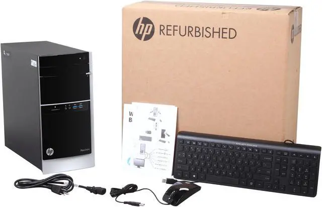 Alt view image 9 of 9 - HP PAVILLION Desktop PC H6U14AA#ABA AMD Elite Quad Core A8 6500 3.50Ghz, 8GB DDR3 RAM, Radeon HD 8570D, 2TB HDD, DTS Sound+ 7.1 Channel Surround Wireless B/G/N DVDRW DL Windows 8 64 Bit