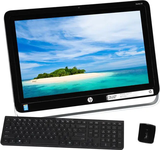Main image of HP All-in-One PC Pavilion 23-h070 Touchsmart All-in-One (Energy Star) Intel Core i3-4130T 4GB DDR3 1TB HDD 23" Touchscreen Windows 8.1