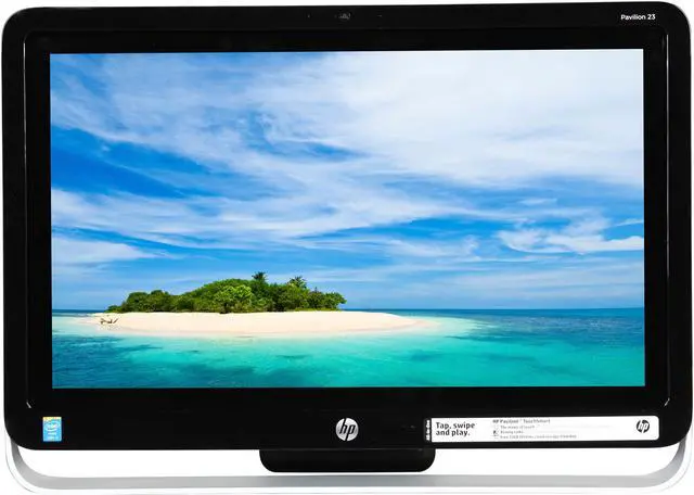 Alt view image 2 of 7 - HP All-in-One PC Pavilion 23-h070 Touchsmart All-in-One (Energy Star) Intel Core i3-4130T 4GB DDR3 1TB HDD 23" Touchscreen Windows 8.1