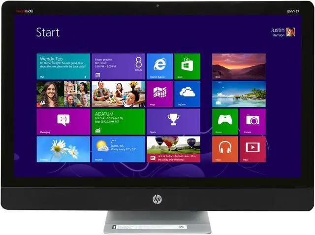 Alt view image 2 of 10 - HP All-in-One PC ENVY Recline 27-k150 Intel Core i5-4570T 12GB DDR3 1TB HDD 16GB SSD 27" Touchscreen Windows 8.1