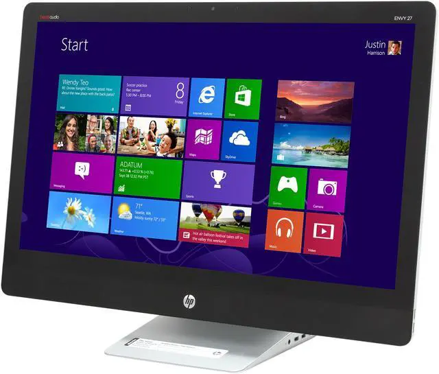 Alt view image 3 of 10 - HP All-in-One PC ENVY Recline 27-k150 Intel Core i5-4570T 12GB DDR3 1TB HDD 16GB SSD 27" Touchscreen Windows 8.1