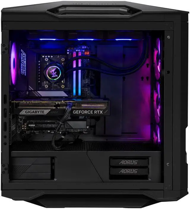 Alt view image 11 of 13 - GIGABYTE AORUS SUPREME 5 Gaming Desktop PC, AMD Ryzen 7 9800X3D, GIGABYTE RTX 5080, 64GB DDR5 RAM, 2TB Gen5 NVMe SSD, Windows 11 Home, Black
