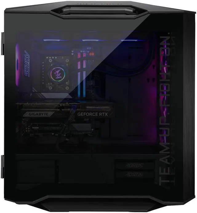 Alt view image 12 of 13 - GIGABYTE AORUS SUPREME 5 Gaming Desktop PC, AMD Ryzen 7 9800X3D, GIGABYTE RTX 5080, 64GB DDR5 RAM, 2TB Gen5 NVMe SSD, Windows 11 Home, Black