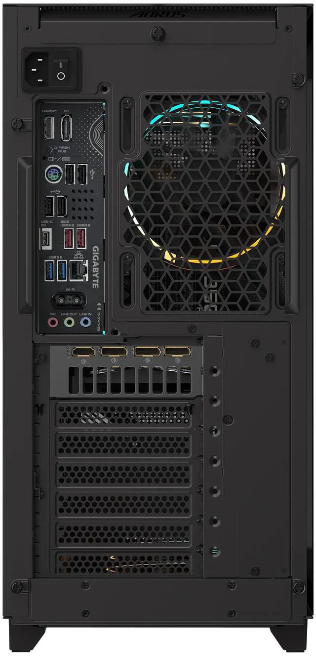 Alt view image 9 of 15 - GIGABYTE AORUS PRIME 5 Gaming Desktop PC, AMD Ryzen 7 9700X, GIGABYTE RTX 5070 Ti, 32GB DDR5, 2TB SSD, Windows 11, Black