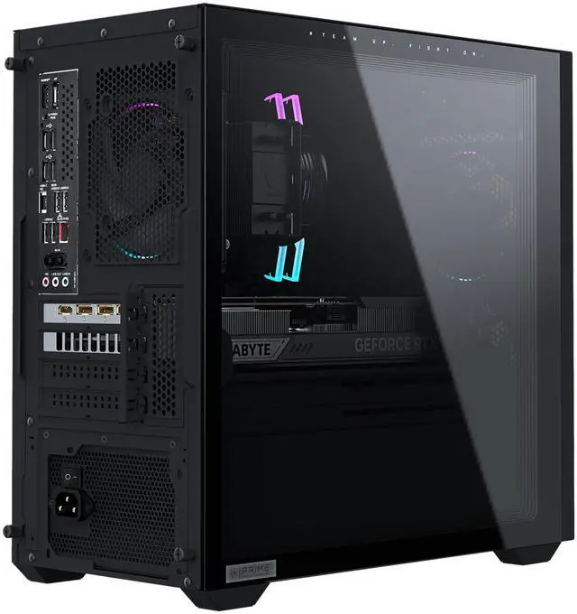 Alt view image 8 of 16 - GIGABYTE AORUS PRIME 5 Gaming Desktop PC, AMD Ryzen 7 9800X3D, GIGABYTE RTX 5070Ti, 32GB DDR5, 2TB PCIe 4.0 SSD, Windows 11 Home, Black