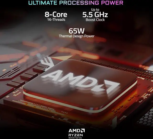 Alt view image 11 of 16 - GIGABYTE AORUS PRIME 5 Gaming Desktop PC, AMD Ryzen 7 9800X3D, GIGABYTE RTX 5080, 32GB DDR5, 2TB PCIe 4.0 SSD, Windows 11 Home, Black