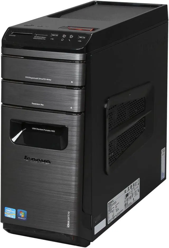 Alt view image 5 of 12 - Lenovo Desktop PC K410 (11681LU) Intel Core i5-3450 8GB DDR3 2TB HDD Intel HD Graphics 2500 Windows 7 Home Premium 64-Bit