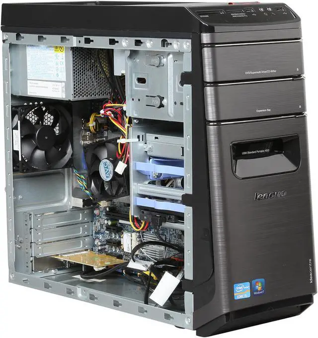 Alt view image 9 of 12 - Lenovo Desktop PC K410 (11681LU) Intel Core i5-3450 8GB DDR3 2TB HDD Intel HD Graphics 2500 Windows 7 Home Premium 64-Bit
