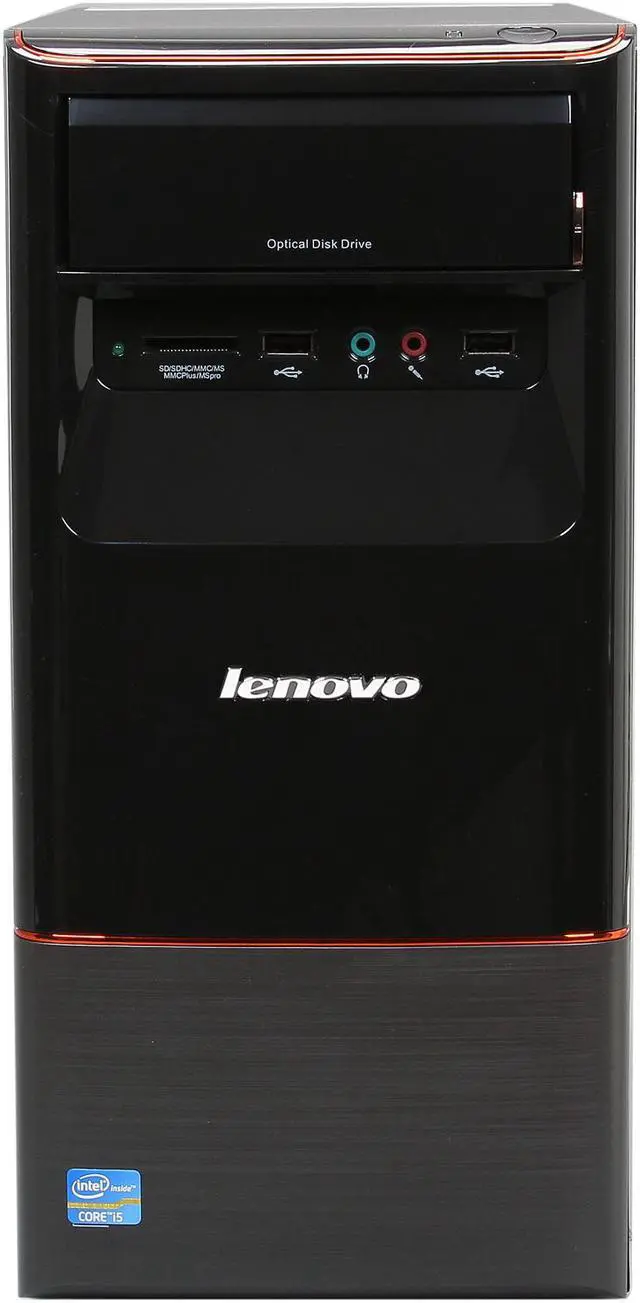 Alt view image 2 of 9 - Lenovo Desktop PC H430 (57311432) Intel Core i5-3330 8GB DDR3 1TB HDD Intel HD Graphics 2500 Windows 8