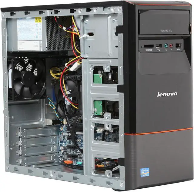 Alt view image 7 of 9 - Lenovo Desktop PC H430 (57311432) Intel Core i5-3330 8GB DDR3 1TB HDD Intel HD Graphics 2500 Windows 8