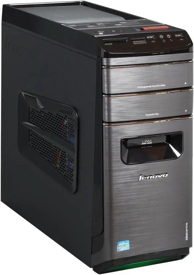 Alt view image 2 of 13 - Lenovo Desktop PC K410 (57308565) Intel Core i5-3330 8GB DDR3 1TB HDD Intel HD Graphics 2500 Windows 8