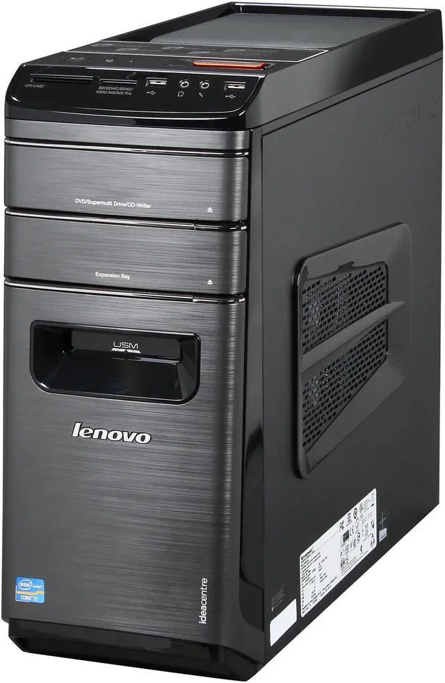Alt view image 6 of 13 - Lenovo Desktop PC K410 (57308565) Intel Core i5-3330 8GB DDR3 1TB HDD Intel HD Graphics 2500 Windows 8