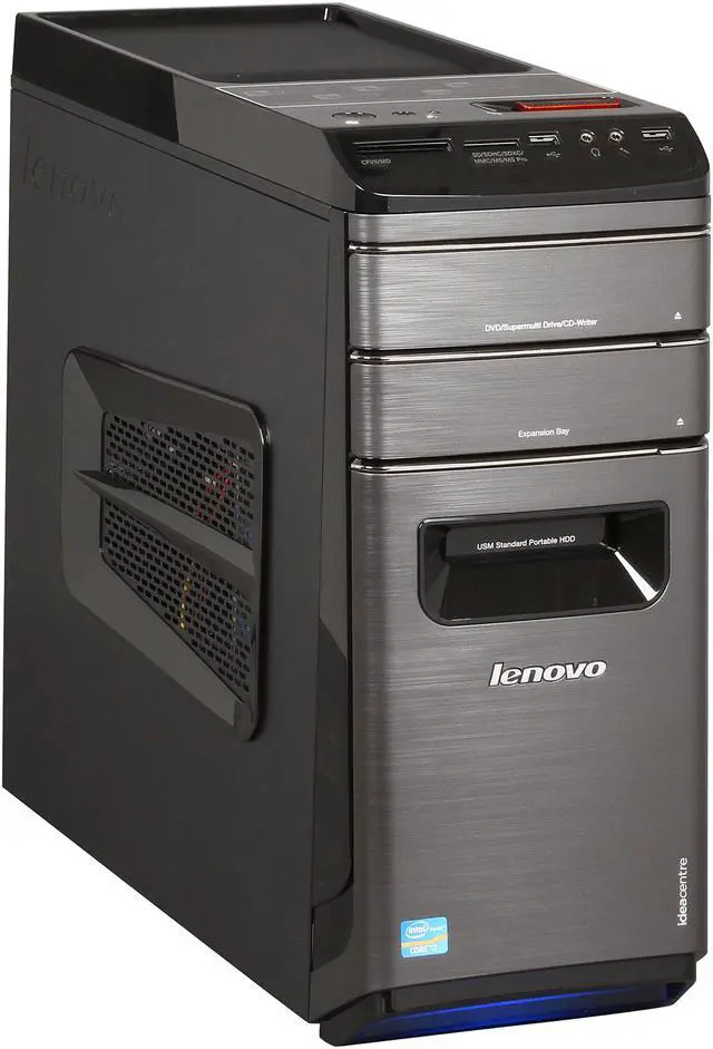 Alt view image 2 of 13 - Lenovo Desktop PC K410 (57308564) Intel Core i7-3770 8GB DDR3 2TB HDD NVIDIA GeForce GT 620 1GB Windows 8