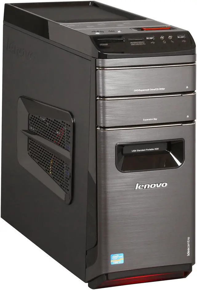 Alt view image 3 of 13 - Lenovo Desktop PC K410 (57308564) Intel Core i7-3770 8GB DDR3 2TB HDD NVIDIA GeForce GT 620 1GB Windows 8