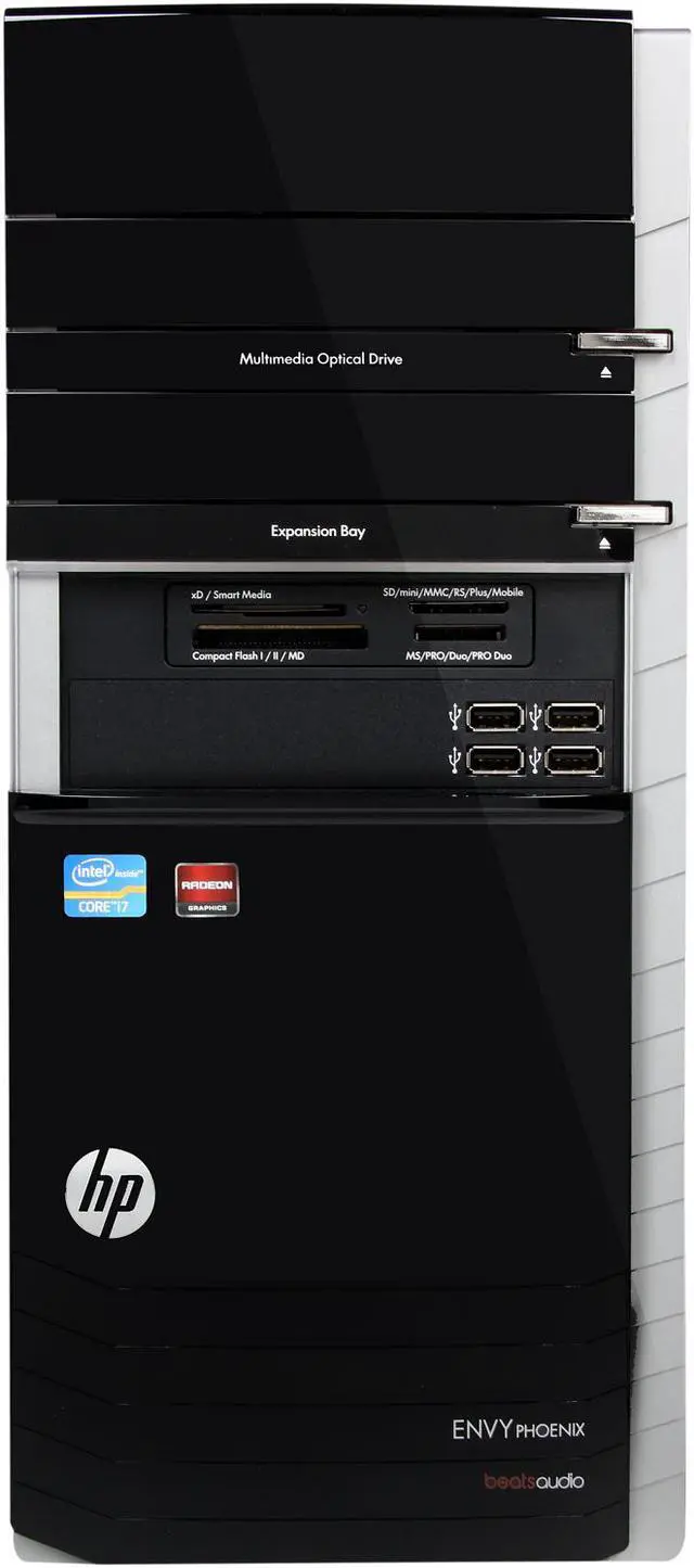 Alt view image 2 of 10 - HP Desktop PC ENVY Phoenix H9-1350 (H3Z63AA#ABA) Intel Core i7-3770 12GB DDR3 2TB HDD + 16GB SSD HDD AMD Radeon HD 7670 Windows 8