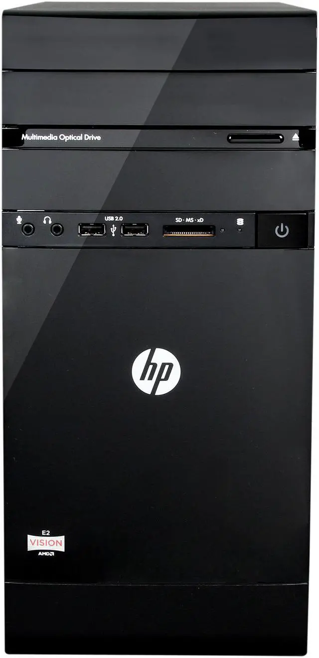 Alt view image 2 of 9 - HP Desktop PC Pavilion P2-1310 (H3Y72AA#ABA) AMD E2-1800 4GB DDR3 500GB HDD AMD Radeon HD 7340 Windows 8