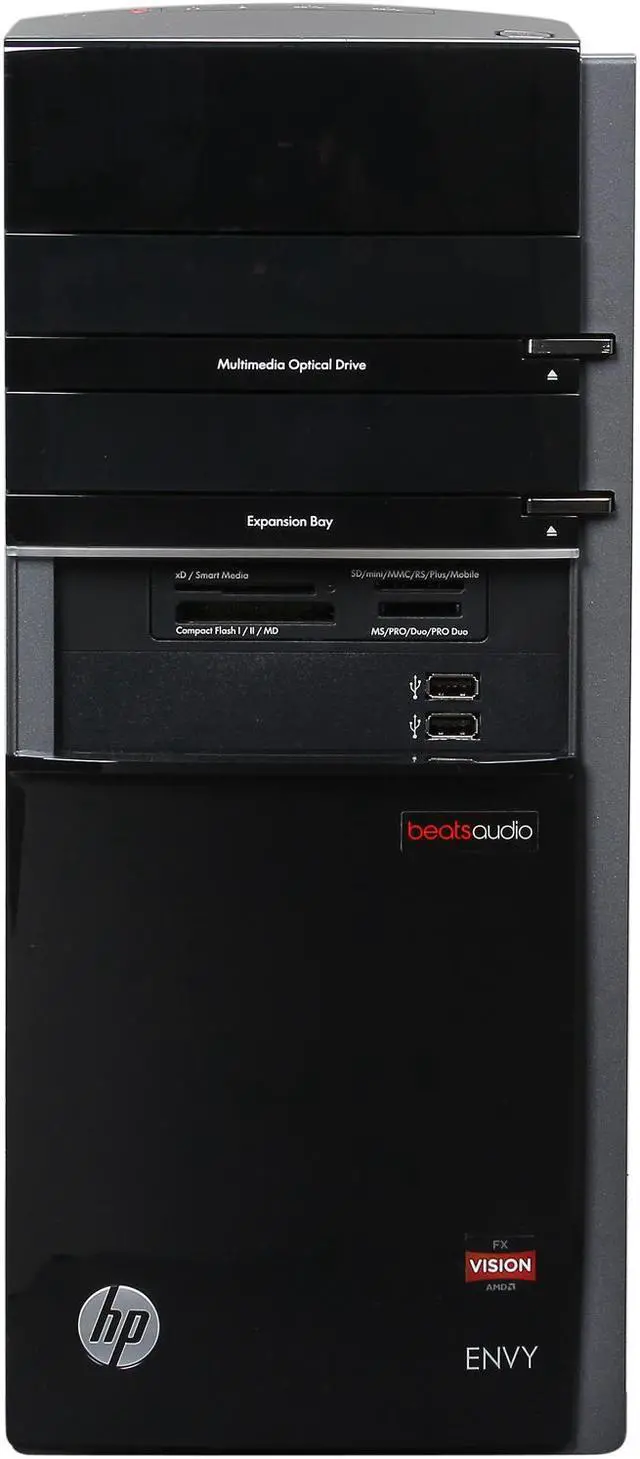 Alt view image 3 of 10 - HP Desktop PC ENVY h8-1450 (H3Y84AA#ABA) AMD FX-Series FX-6120 10GB DDR3 2TB + 16GB SSD HDD AMD Radeon HD 7570 Windows 8