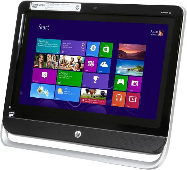 Alt view image 3 of 7 - HP All-in-One PC TouchSmart 20-f230 (H5P48AA#ABA) AMD E1-Series E1-2500 4GB DDR3 500GB HDD 20.0" Touchscreen Windows 8