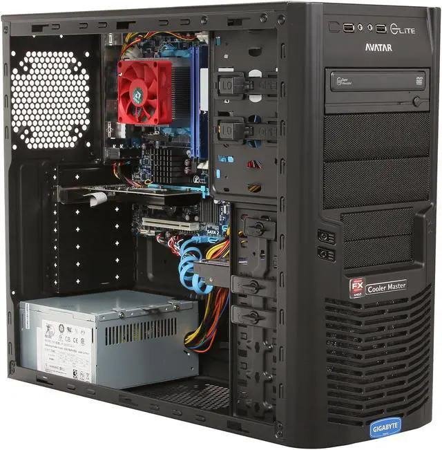 Alt view image 7 of 9 - Avatar AMD FX-6100(3.3GHz) 8GB DDR3 1TB HDD Capacity Desktop PC Windows 8 64-Bit Gaming FX6161