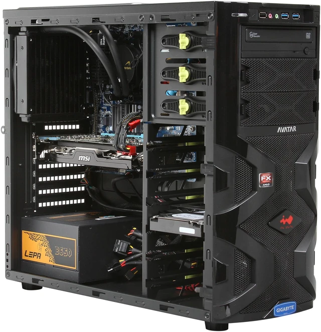 Avatar Desktop PC Gaming FX8366ice AMD FX-Series FX-8350 16GB DDR3 2TB ...