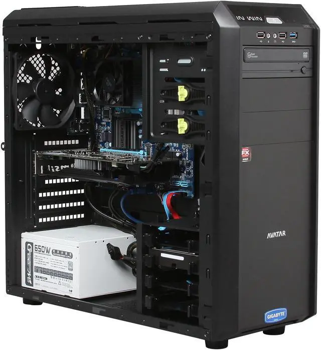 Alt view image 7 of 10 - Avatar Desktop PC Gaming FX6365TI AMD FX-Series FX-6300 16GB DDR3 1TB HDD NVIDIA GeForce GTX 650Ti 1GB Windows 8 64-Bit