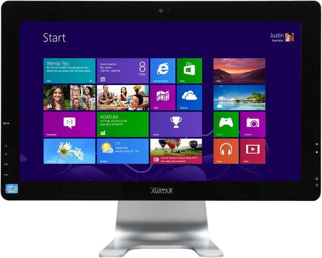Alt view image 2 of 7 - Avatar Desktop PC Apollo AIO I7 Intel Core i7-3770 16GB DDR3 1TB HDD 21.5" Windows 8 64-bit