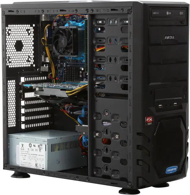 Alt view image 7 of 9 - Avatar Desktop PC Gaming FX6377 AMD FX-Series FX-6300 8GB DDR3 1TB HDD AMD Radeon HD 7790 / 1GB DDR5 Windows 8 64-bit