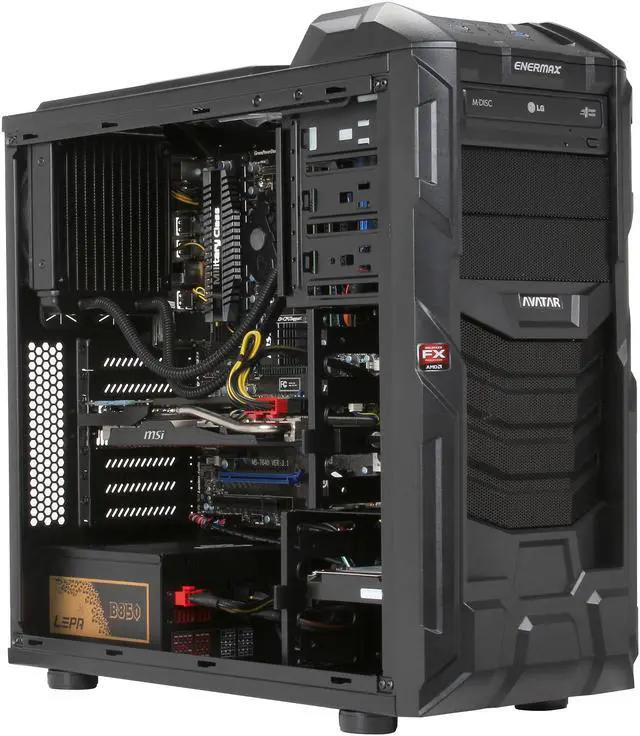 Alt view image 7 of 13 - Avatar Desktop PC Gaming Bloodlus AMD FX-Series FX-8350 16GB DDR3 2TB HDD + 120GB SSD HDD NVIDIA GeForce GTX 770 2GB Windows 8 64-Bit